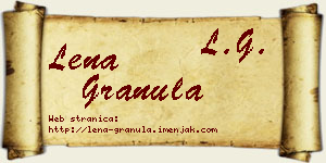 Lena Granula vizit kartica
